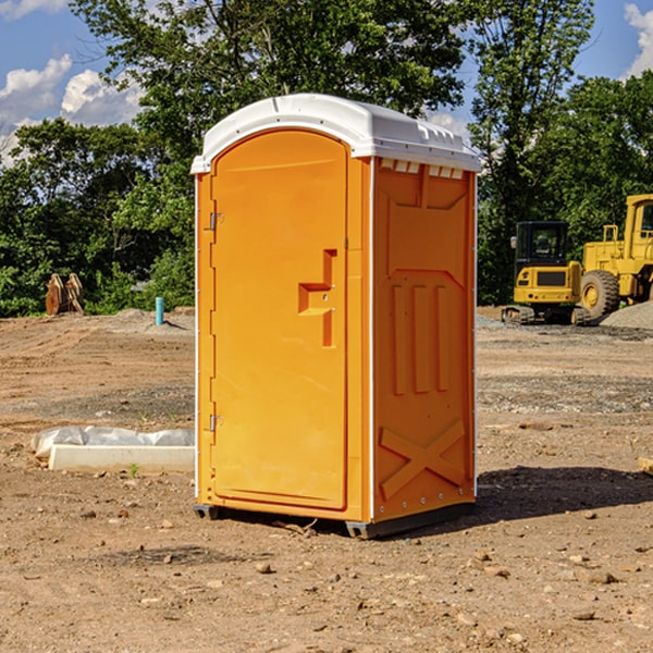 how often are the porta potties cleaned and serviced during a rental period in Hollister Florida